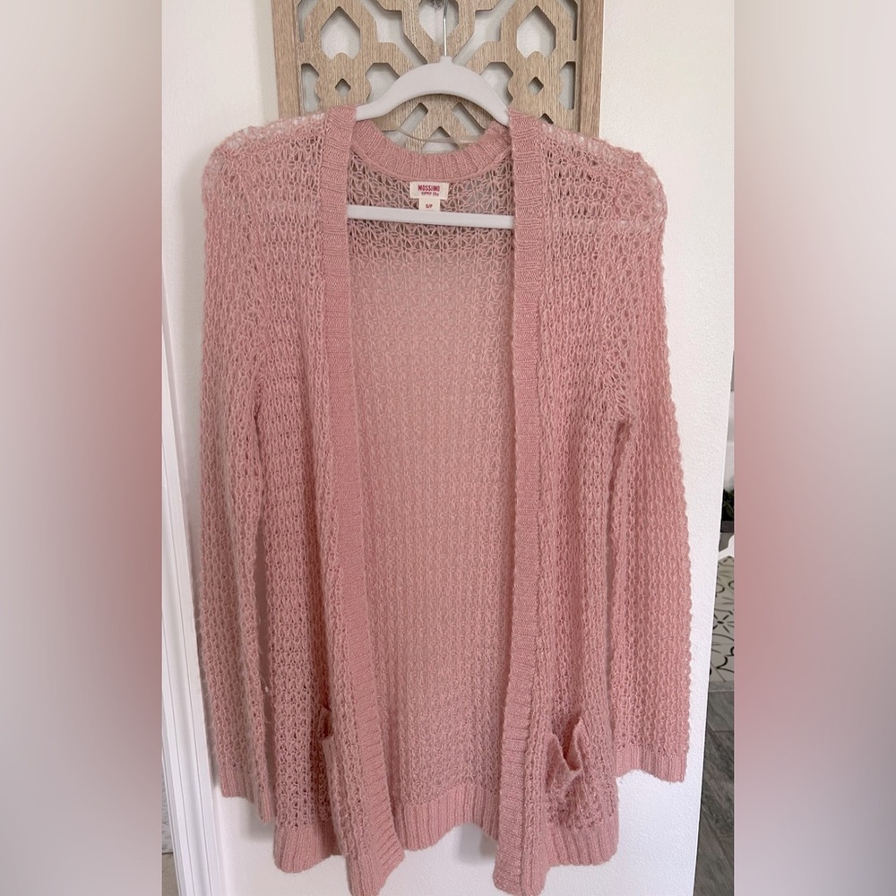 Pink knitted sweater